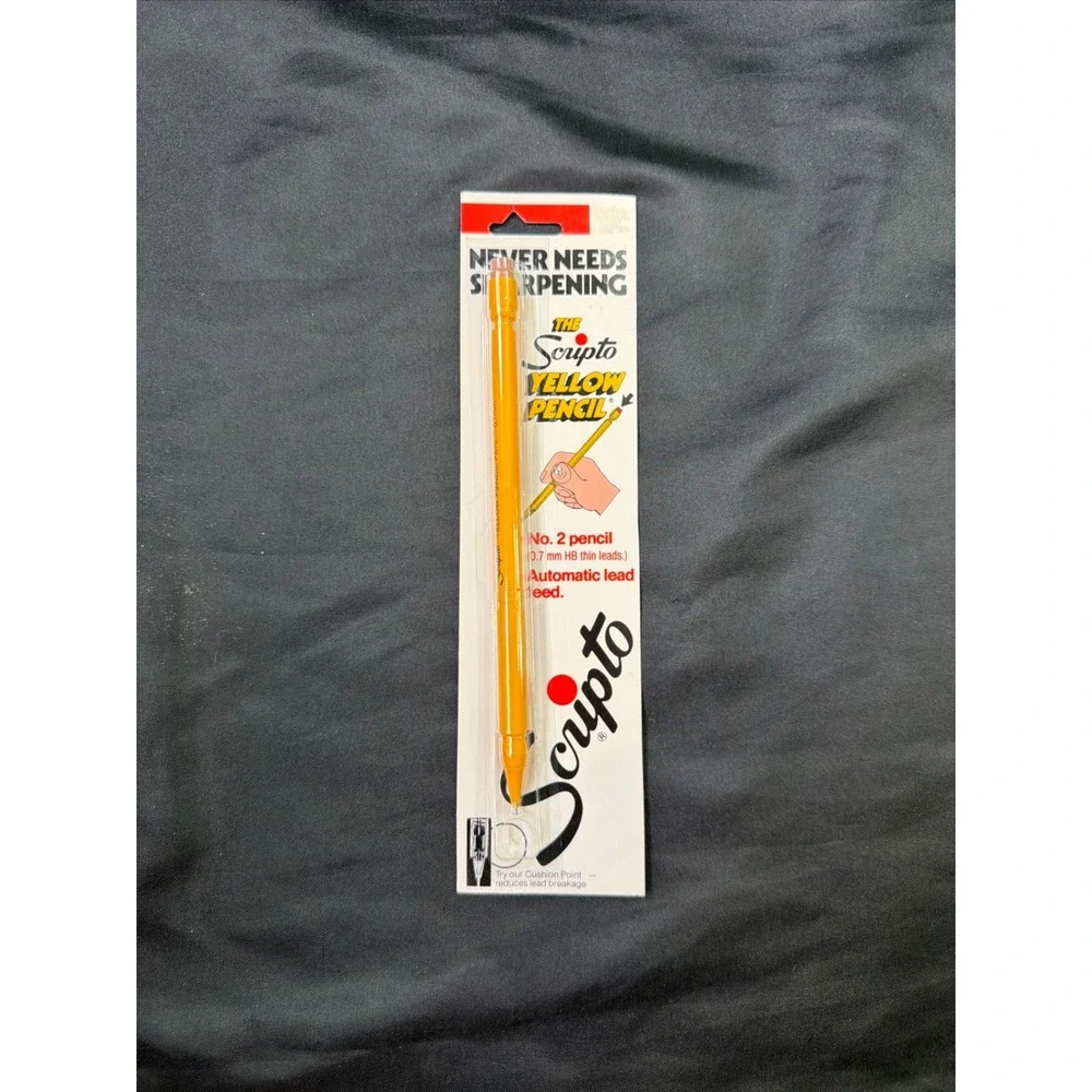 Vintage Scripto Yellow Mechanical Pencil 0.7mm No. 2 HB P579 Made in Japan NIP